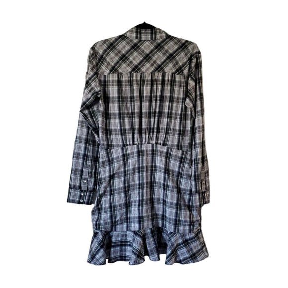 VERONICA BEARD Valle Plaid Minidress Navy Green & White Plaid Women's Size 6 - Picture 7 of 15